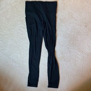 Athleta Black Salutation Stash Tights